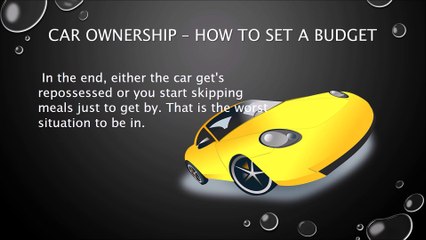 Car Ownership - How to Set a Budget