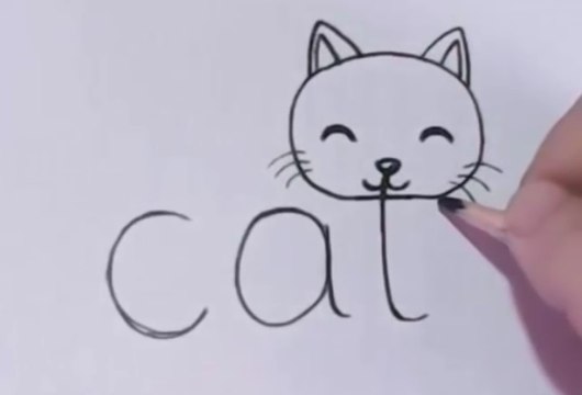 Pencil Drawing Tutorial How To Draw a Cute Cat From The word cat - video  Dailymotion