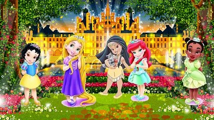 Disney Princess Finger Family cartoon Rapunzel Pocahontas Ariel Little Mermaid