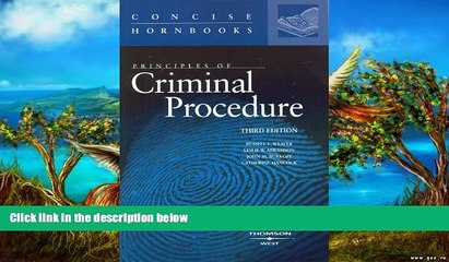 Télécharger la video: Big Deals  Principles of Criminal Procedure (Concise Hornbooks)  Full Read Most Wanted