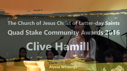 Clive Hamill, Quad Stake Community Award 2016