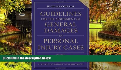 Full [PDF]  Guidelines for the Assessment of General Damages in Personal Injury Cases  READ Ebook