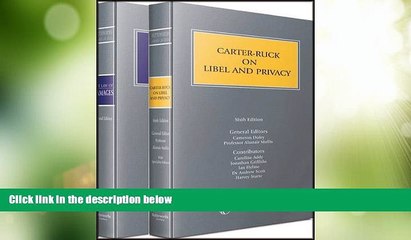 Big Deals  The Law of Damages: WITH Carter-Ruck on Libel and Privacy (Butterworths Common Law