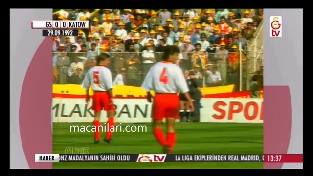 [HD] 29.09.1992 - 1992-1993 UEFA Cup 1st Round 2nd Leg Galatasaray 2-1 GKS Katowice