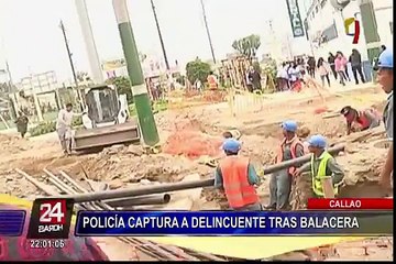 Policía detuvo a delincuente tras balacera en el Callao