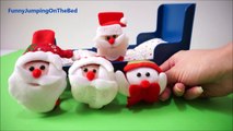 Five Little Snowman Santa Claus Christmas Song Jumping On The Bed Nursery Rhymes