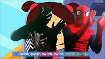 Spiderman vs Venom Superheroes Nursery Rhymes Song with Lyrics and Action for toddlers