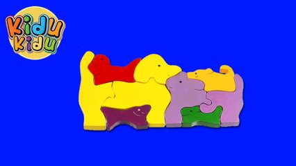 Wooden Puzzles for Kids - Dog and Puppy