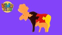Kids Wooden Puzzles Reindeer and baby