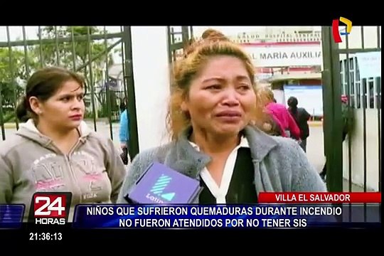 VES: niños quemados en incendio no reciben tratamiento por carecer de SIS