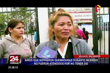 VES: niños quemados en incendio no reciben tratamiento por carecer de SIS