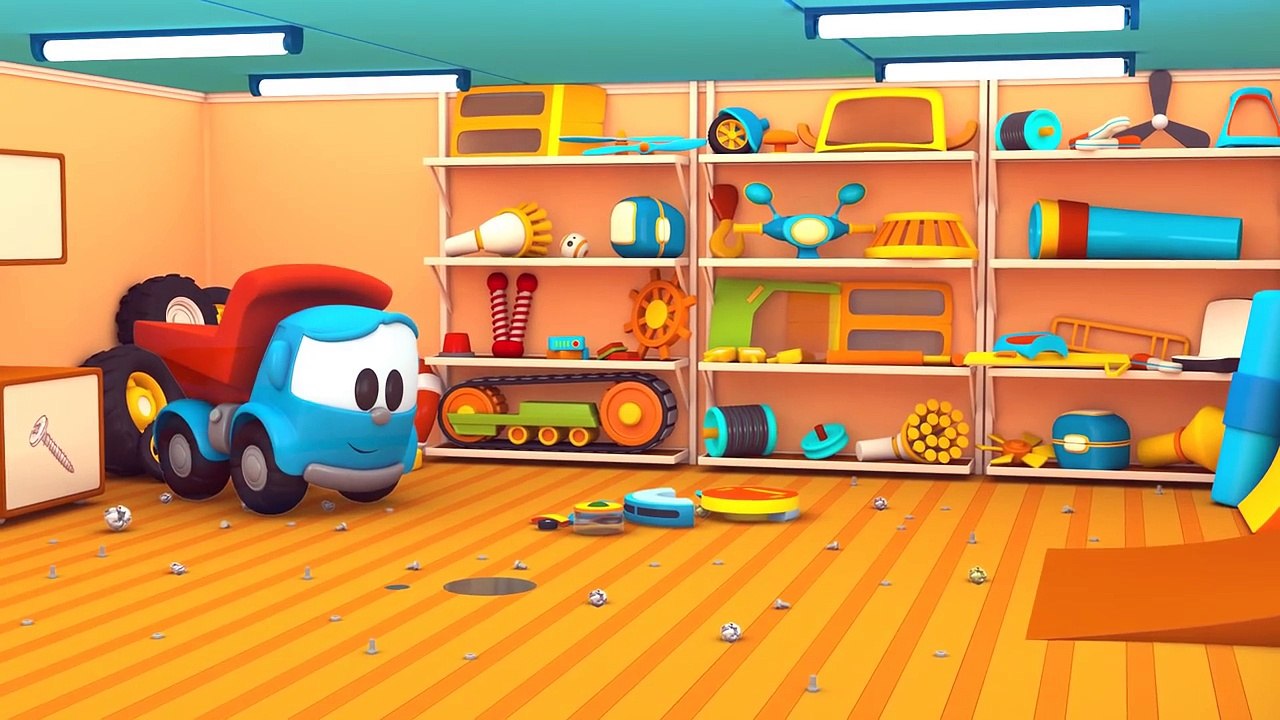 Leo the Truck. 3D cartoon and Animated series. Vacuum cleaner. Construction cartoon.-eWeANfUe4wA