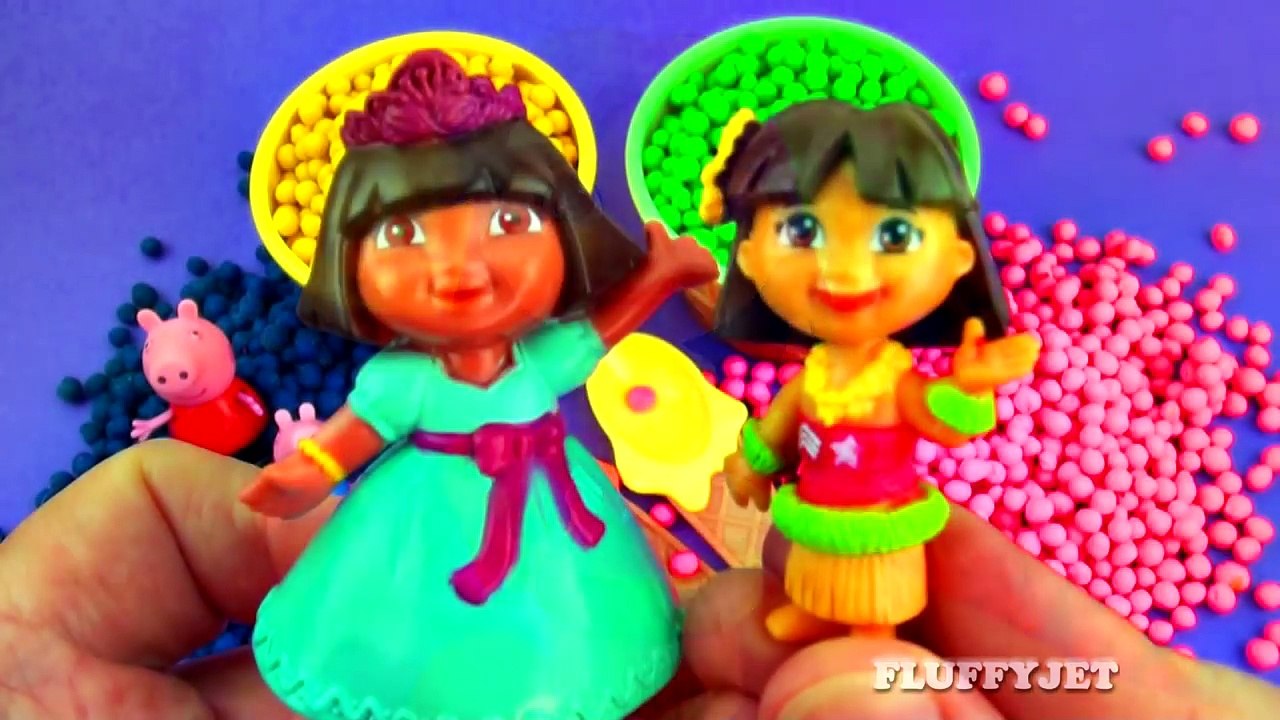 Learn Colors with Play Doh Dippin Dots Surprise Toys for Children Peppa Pig Dora Thomas Minions-cIk0ULH-h7U
