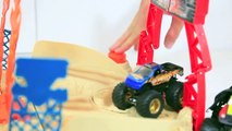 Hot Wheels vs Disney Cars Competition Monster Jam and Maters Tall Tales Pixar Cars Monster Trucks