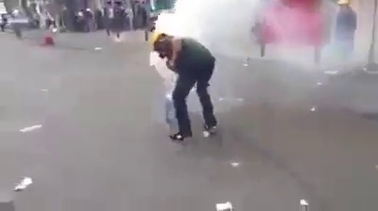 Easy way to escape the tear gas and shelling
