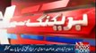 Siraj-ul-Haq talks to media out side Supreme Court