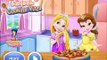 Play & Learn with Baby Rapunzel & Baby Belle Cooking Pizza Newest Baby Cooking Game Preparing Food