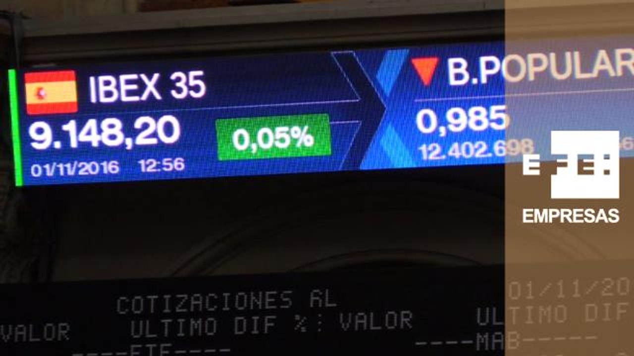 El IBEX 35 mantiene los 9.100 puntos con ligeras ganancias