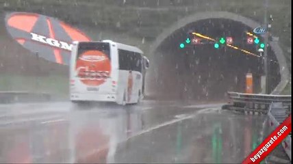 Bolu Dağı'nda yoğun kar yağışı başladı