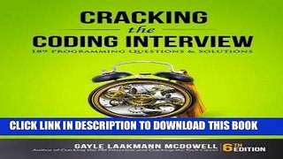 Best Seller Cracking the Coding Interview: 189 Programming Questions and Solutions Free Read