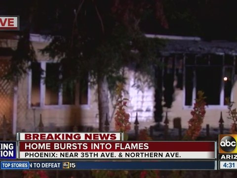 House bursts into flames in Phoenix