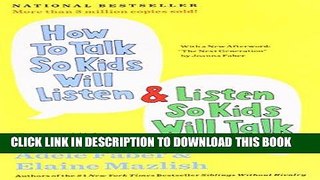 Best Seller How to Talk So Kids Will Listen   Listen So Kids Will Talk Free Read