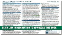 Read Now QuickBooks Pro 2016 Quick Reference Training Card - Laminated Tutorial Guide Cheat Sheet