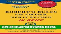 Read Now Robert s Rules of Order Newly Revised In Brief, 2nd edition (Roberts Rules of Order in