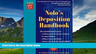 Big Deals  Nolo s Deposition Handbook (1st Edition)  Full Ebooks Most Wanted