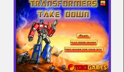 интересная игра мультик детям Трансформеры атакуют