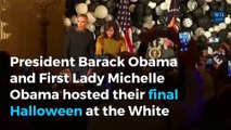 The Obamas show off their dance moves at their last Halloween at the White House