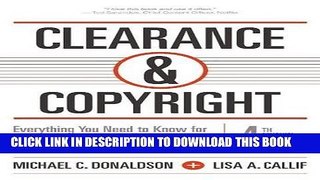 [Free Read] Clearance   Copyright, 4th Edition: Everything You Need to Know for Film and