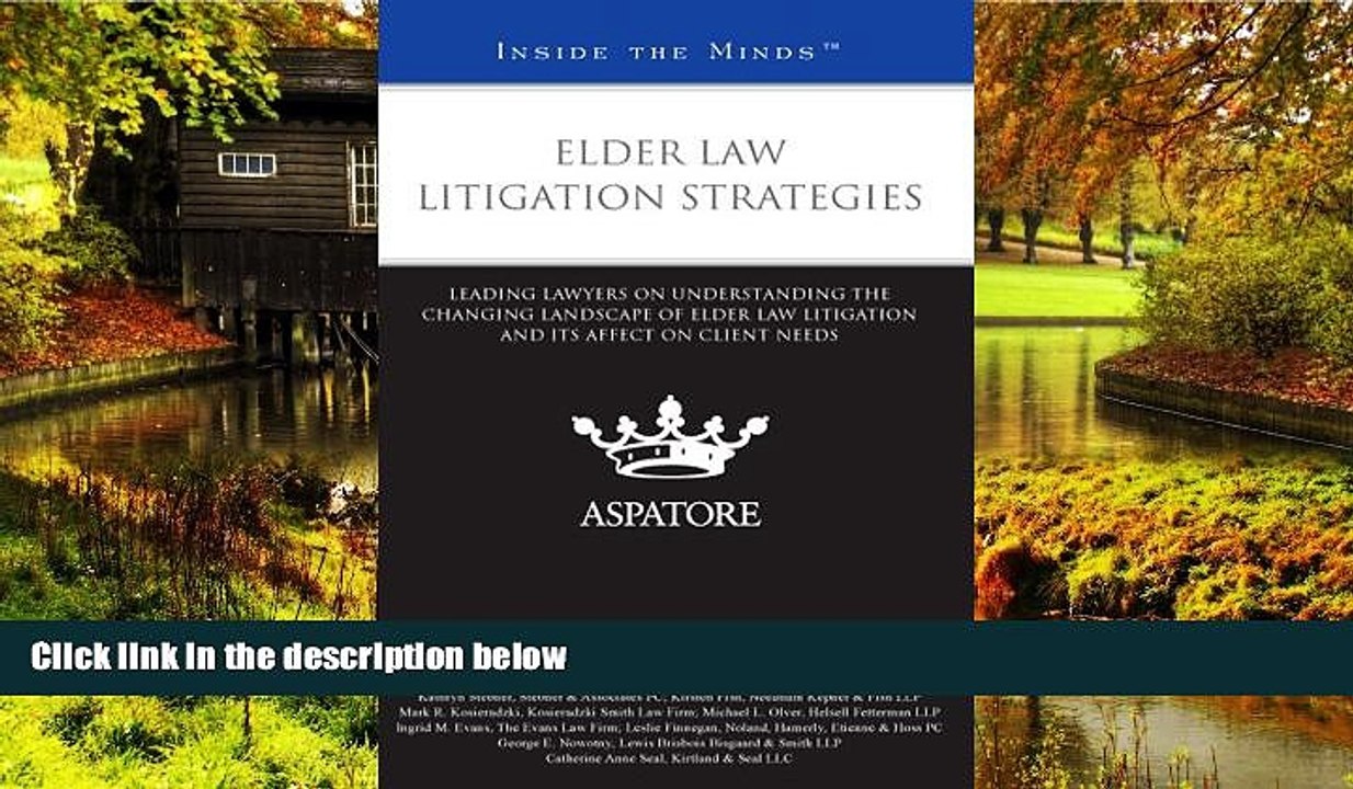 Full [PDF]  Elder Law Litigation Strategies: Leading Lawyers on Understanding the Changing