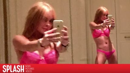 Lindsay Lohan Wears Only Lingerie For Halloween