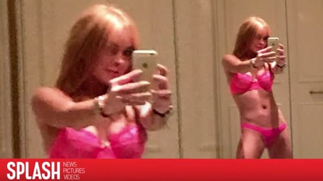 Lindsay Lohan Wears Only Lingerie For Halloween