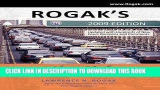 [FREE] EBOOK Rogak s New York No-Fault Law   Practice: 2009 Edition BEST COLLECTION