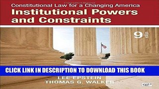 Ebook Constitutional Law for a Changing America: Institutional Powers and Constraints (Ninth