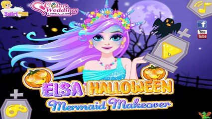 Elsa Halloween Mermaid Makeover Game - Frozen Video Games For Girls