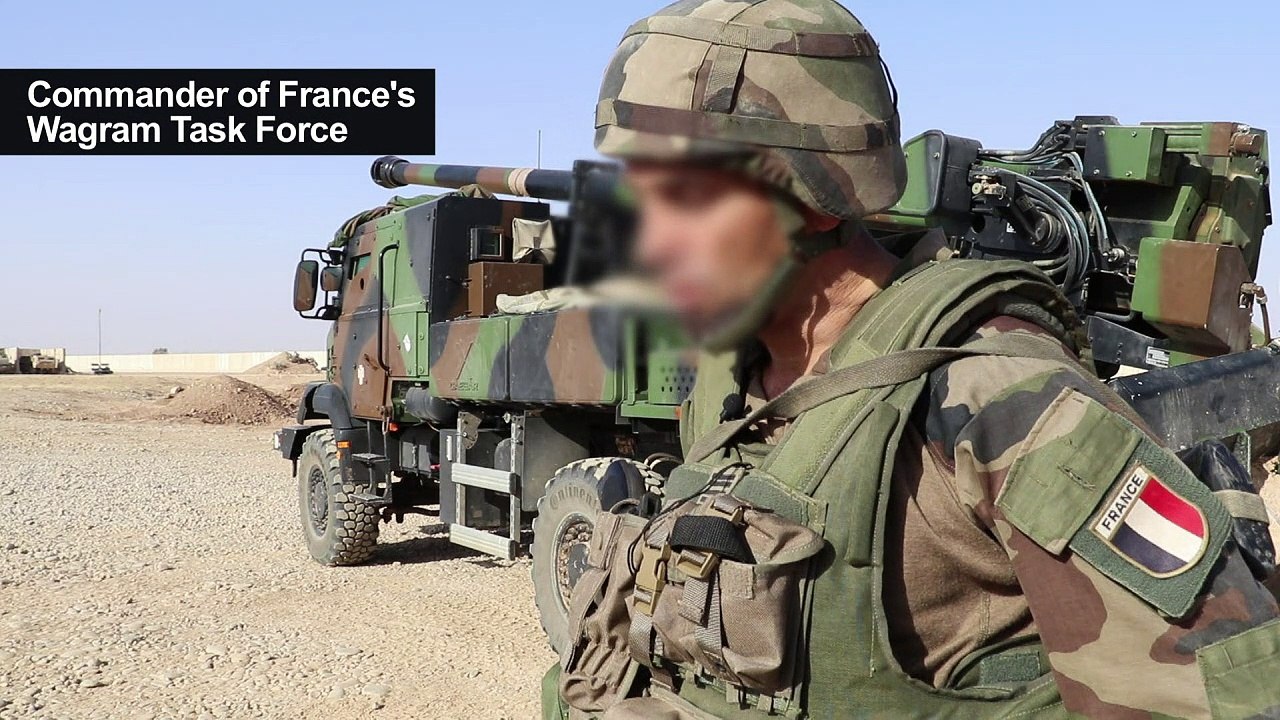 South of Mosul, French guns back up Iraqi forces