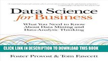 [Ebook] Data Science for Business: What You Need to Know about Data Mining and Data-Analytic
