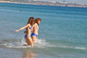 Antalya'da Kışa İnat Görüntüler