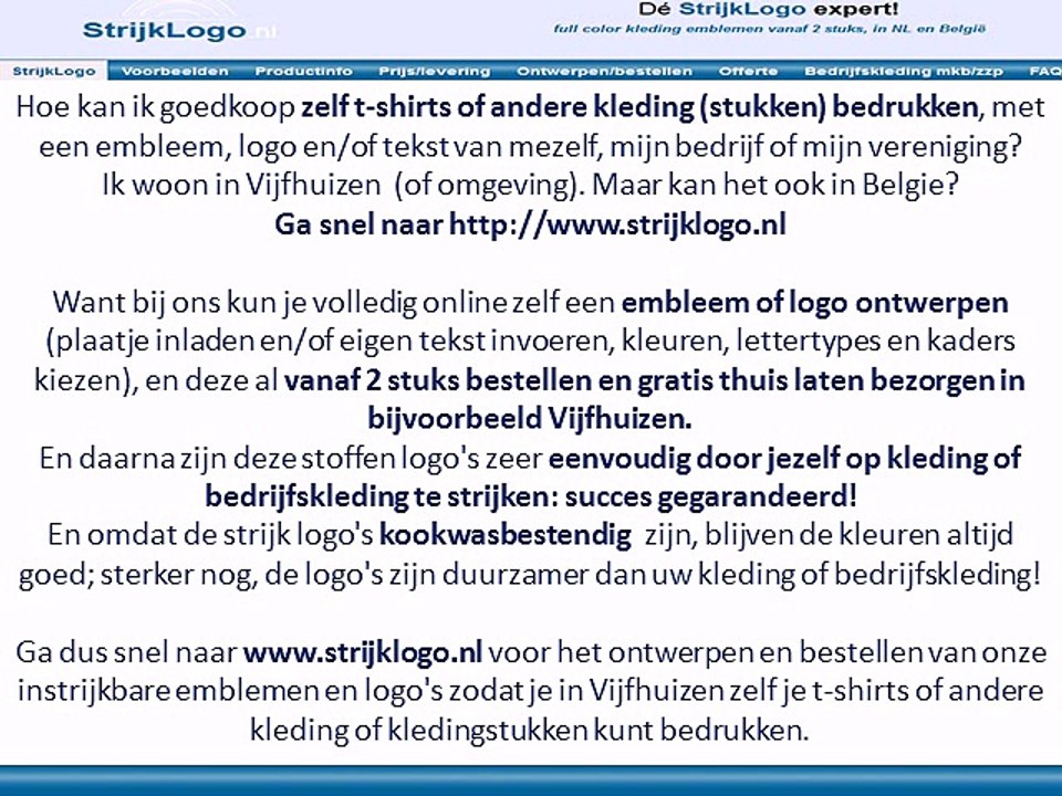 Zelf kleding bedrukken Vijfhuizen