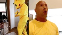 Dwayne 'The Rock' Johnson Dances to 'Juju On That Beat' In Huge Pikachu Costume