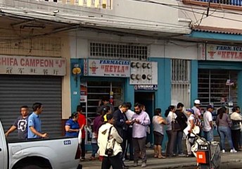 40 segundos para robar dinero de una farmacia