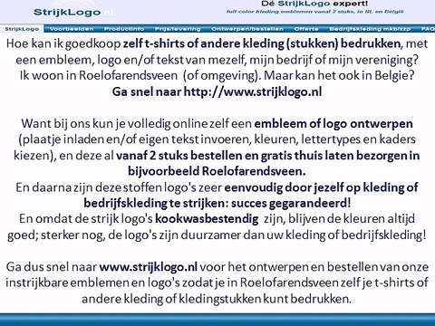 Zelf kleding bedrukken Roelofarendsveen