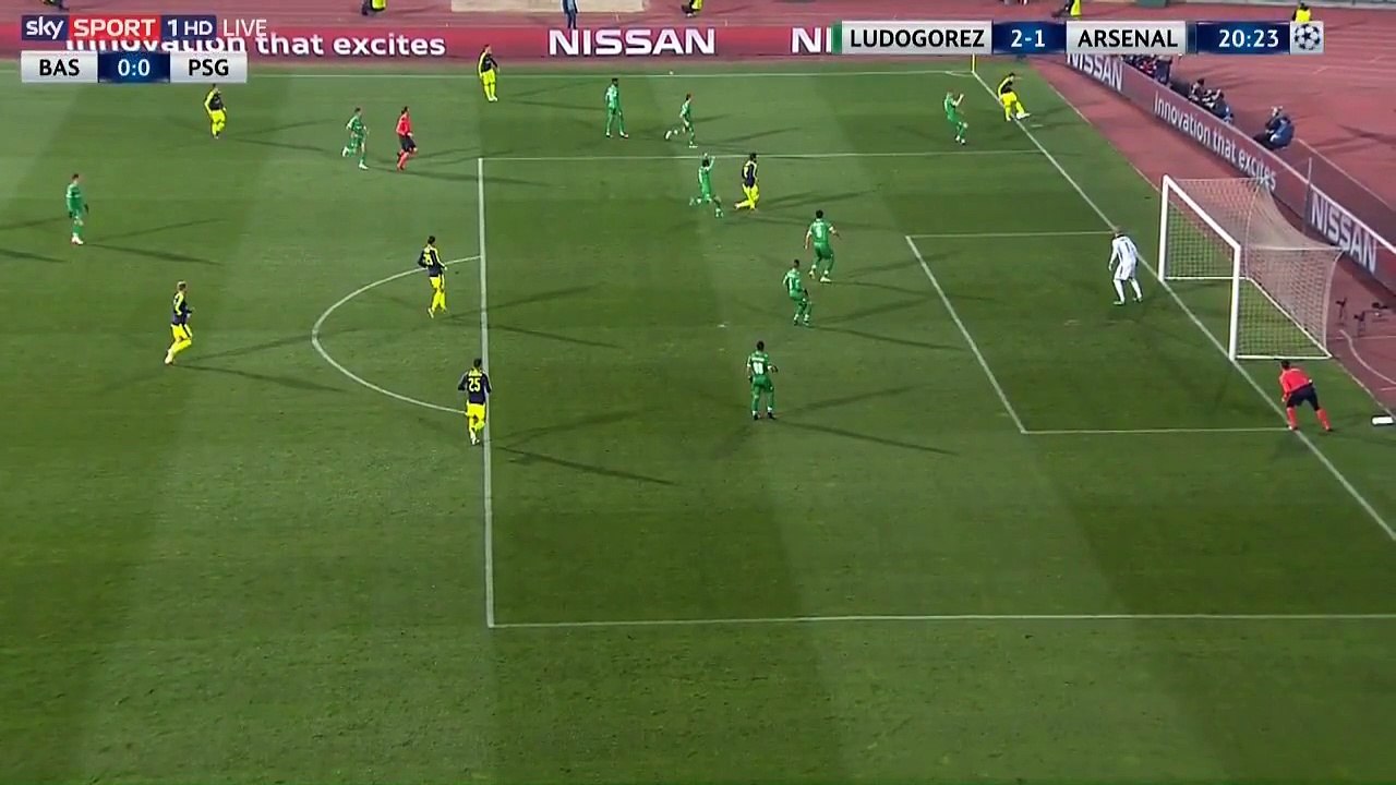 2-1 Granit Xhaka  Goal HD Ludogorets  2  - 1 Arsenal  01.11.2016
