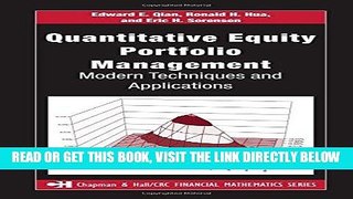 [Free Read] Quantitative Equity Portfolio Management: Modern Techniques and Applications (Chapman