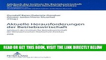 [Free Read] Aktuelle Herausforderungen der Betriebswirtschaft: Jahrbuch des Instituts fuer