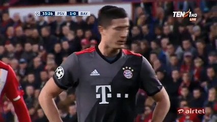 1-1 Robert Lewandowski Penalty Goal HD - PSV Eindhoven vs Bayern München - 01.11.2016