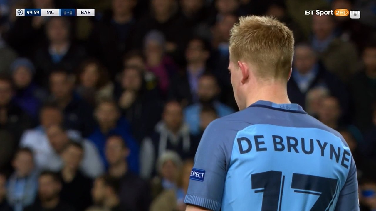 2-1 Kevin De Bruyne Amazing !!!  Goal Manchester City 2 - 1 Barcelona  01.11.2016 Champions League